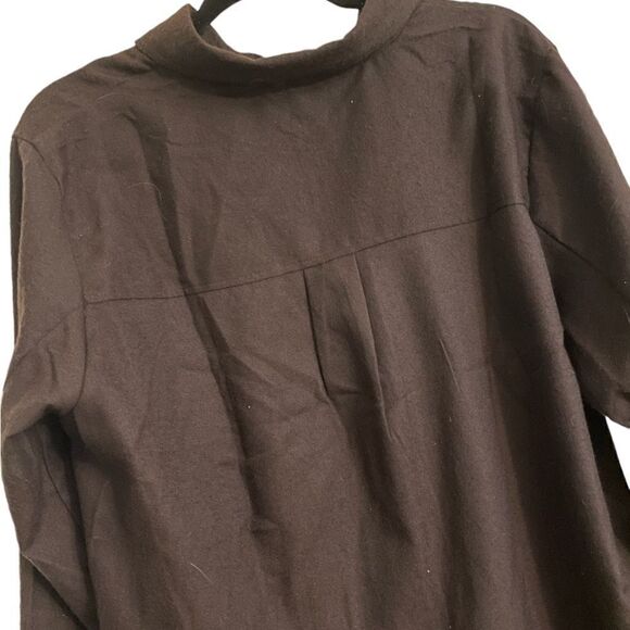 LuLaRoe Women’s Large Brown Abigail Button-Down Long Sleeve Flannel Gorpcore - Picture 3 of 16